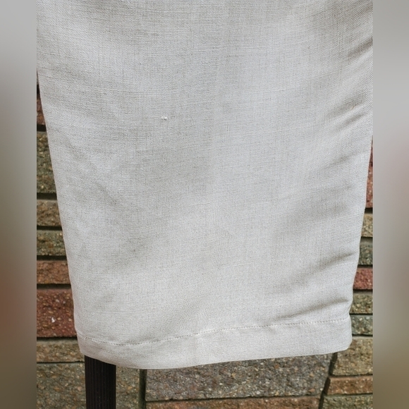 Cubavera Straight Leg Linen Blend Pant Lightweight Off White Cream Large - Picture 10 of 11